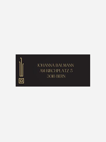 Absenderaufkleber Geburtstag Golden Twenties