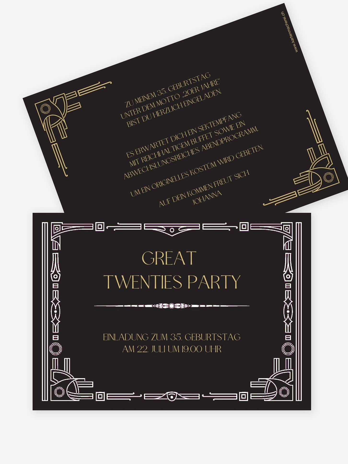 Geburtstagseinladung Golden Twenties