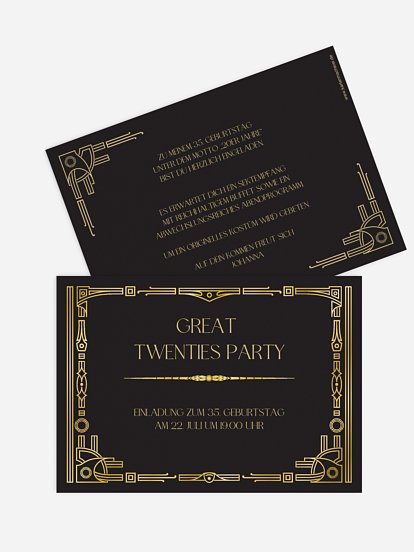 Geburtstagseinladung Golden Twenties