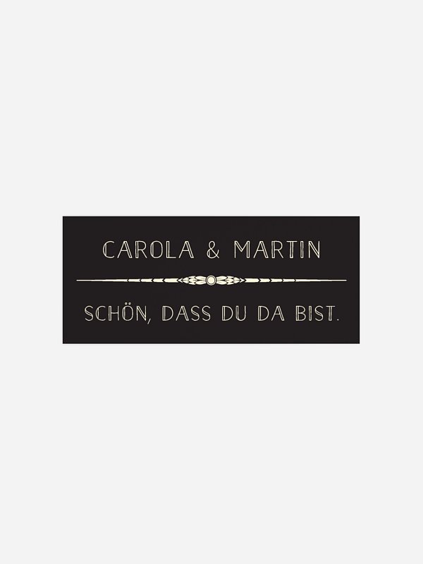 Geschenkaufkleber Hochzeit Golden Twenties