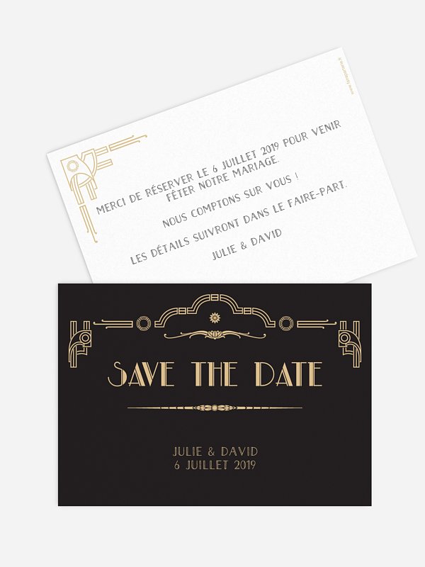 Save the date Années 1920