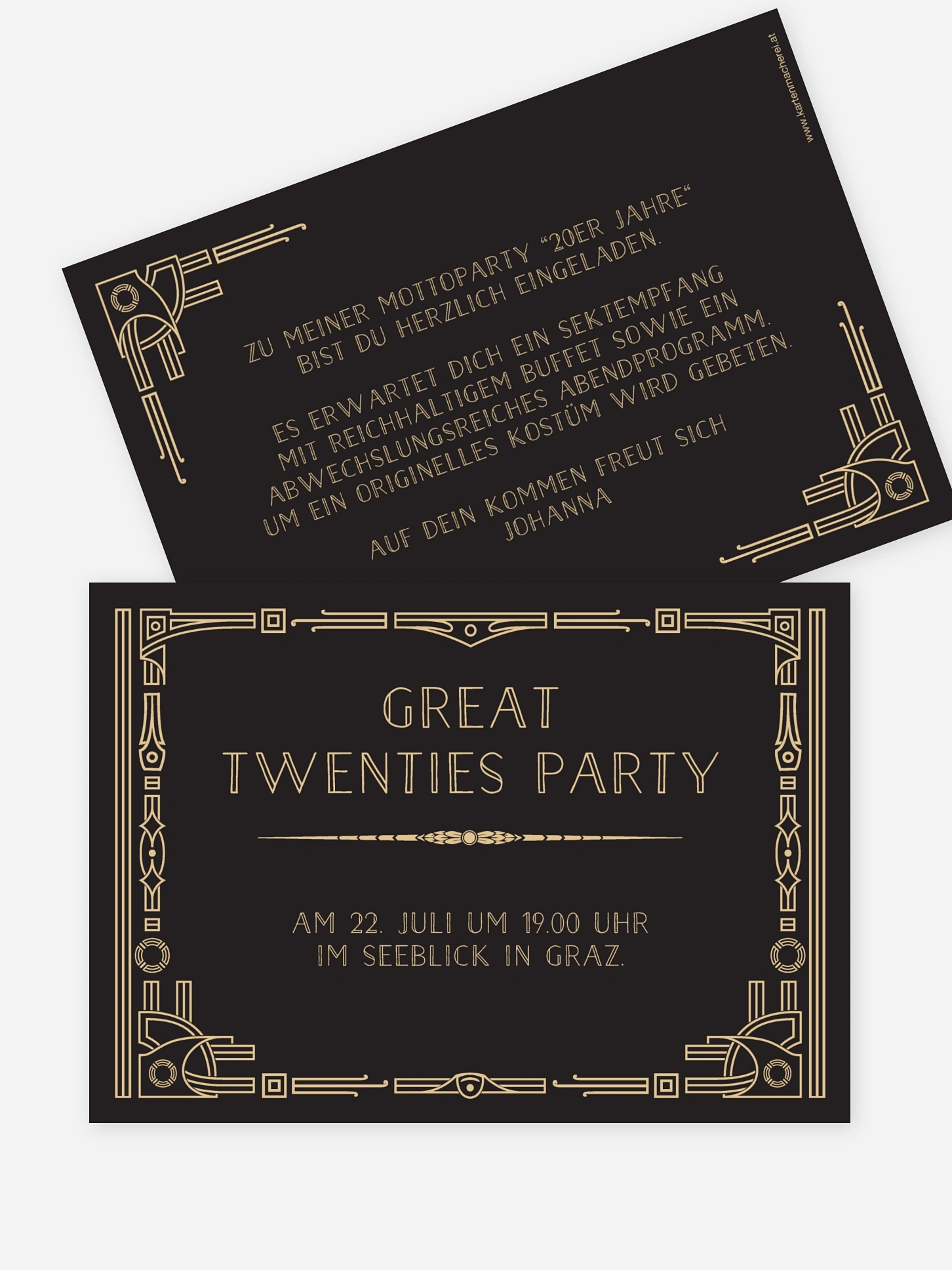 Partyeinladung Golden Twenties