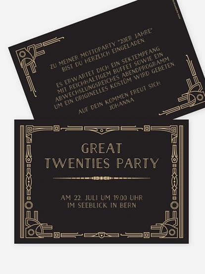 Partyeinladung Golden Twenties