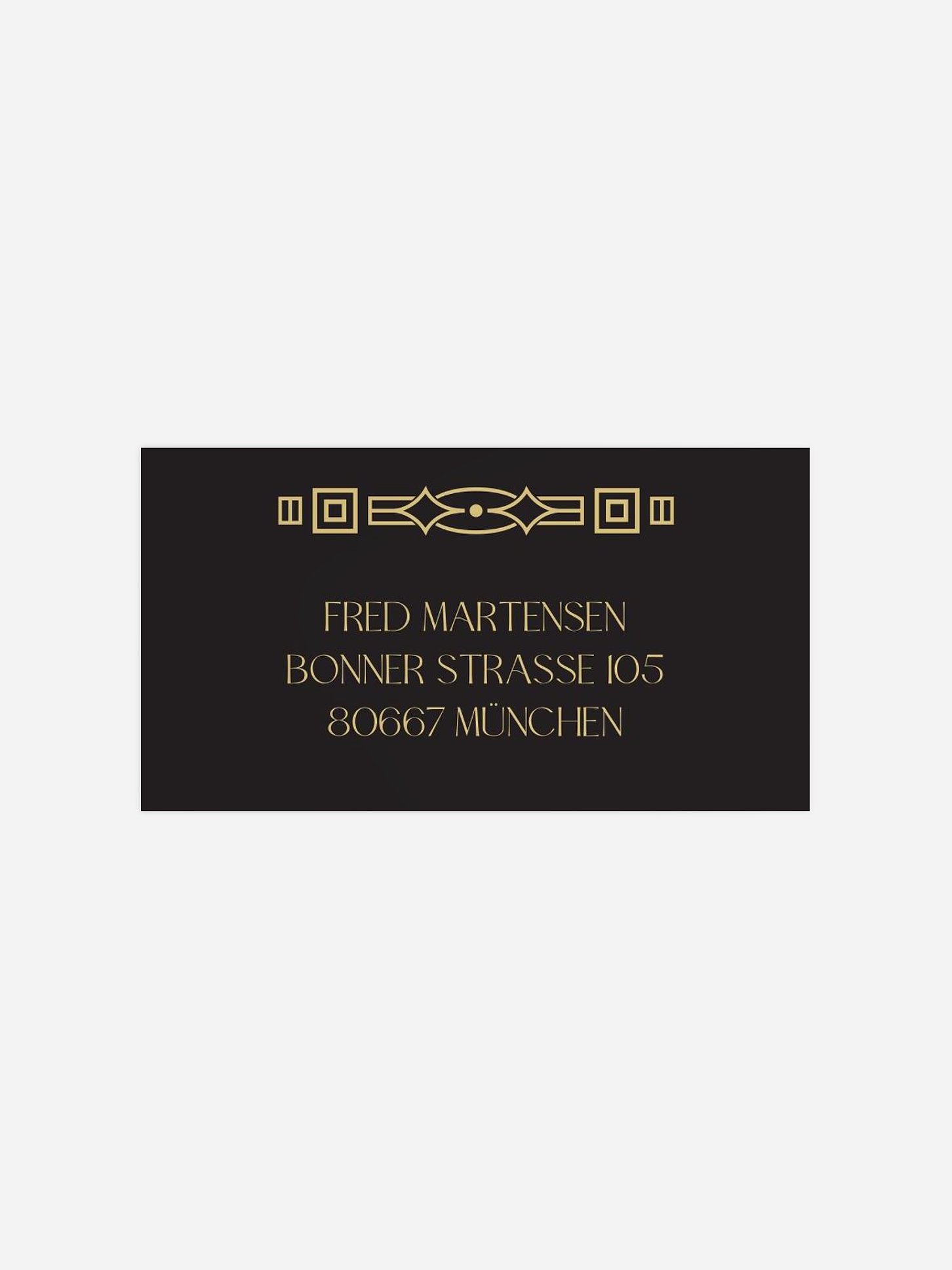 Empfängeraufkleber Geburtstag Golden Twenties