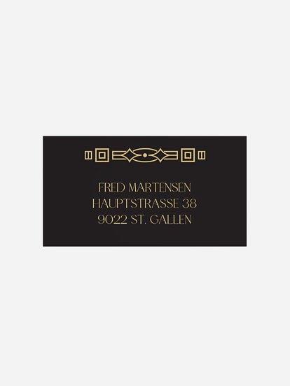 Empfängeraufkleber Geburtstag Golden Twenties