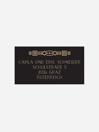 Empfängeraufkleber Party Golden Twenties