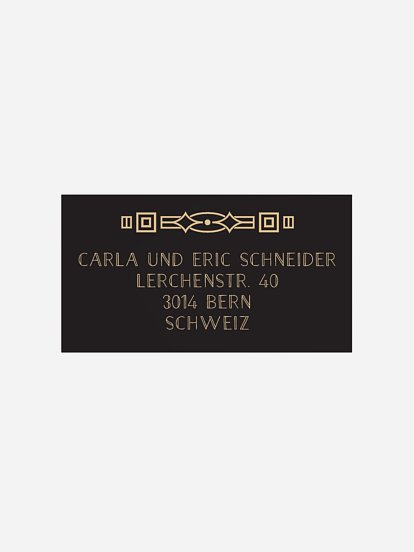 Empfängeraufkleber Party Golden Twenties