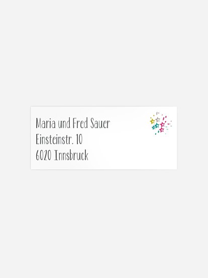 Absenderaufkleber Party Countdown