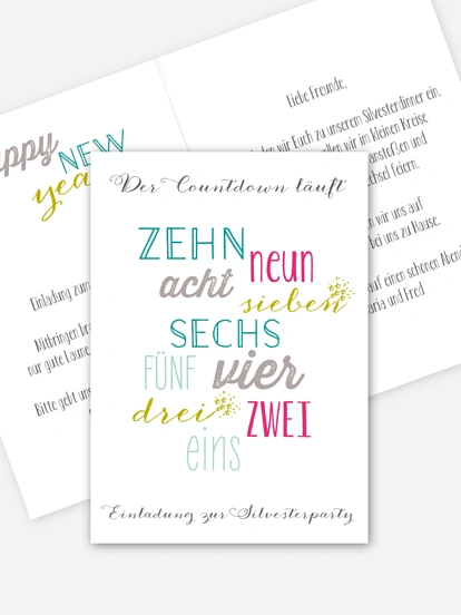 Partyeinladung Countdown