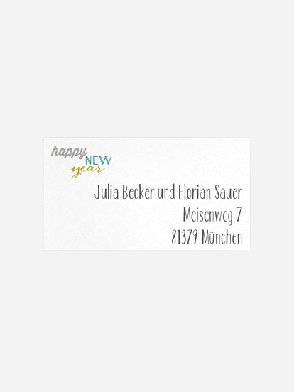 Empfängeraufkleber Party Countdown