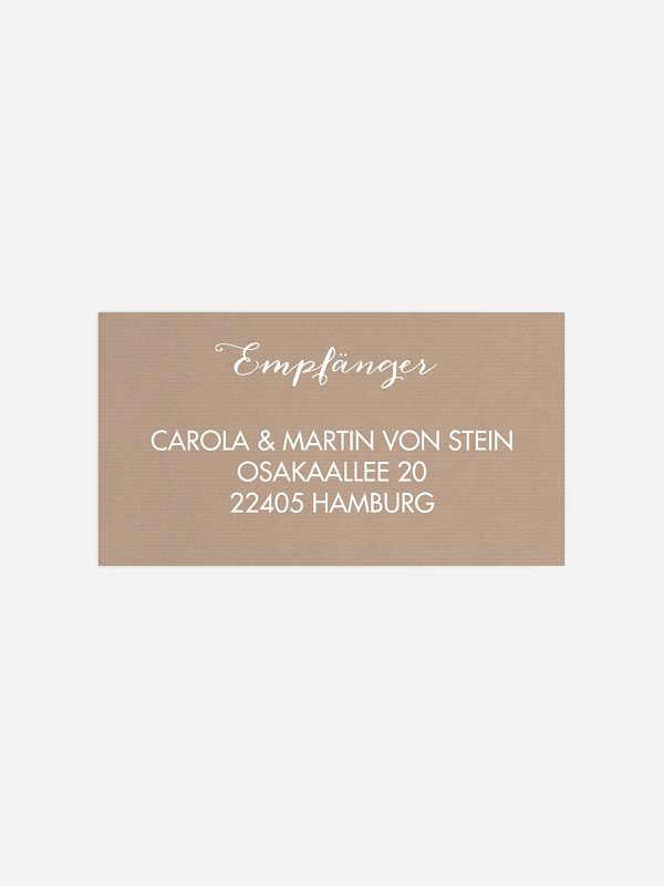 Empfängeraufkleber Hochzeit Perfect Pair