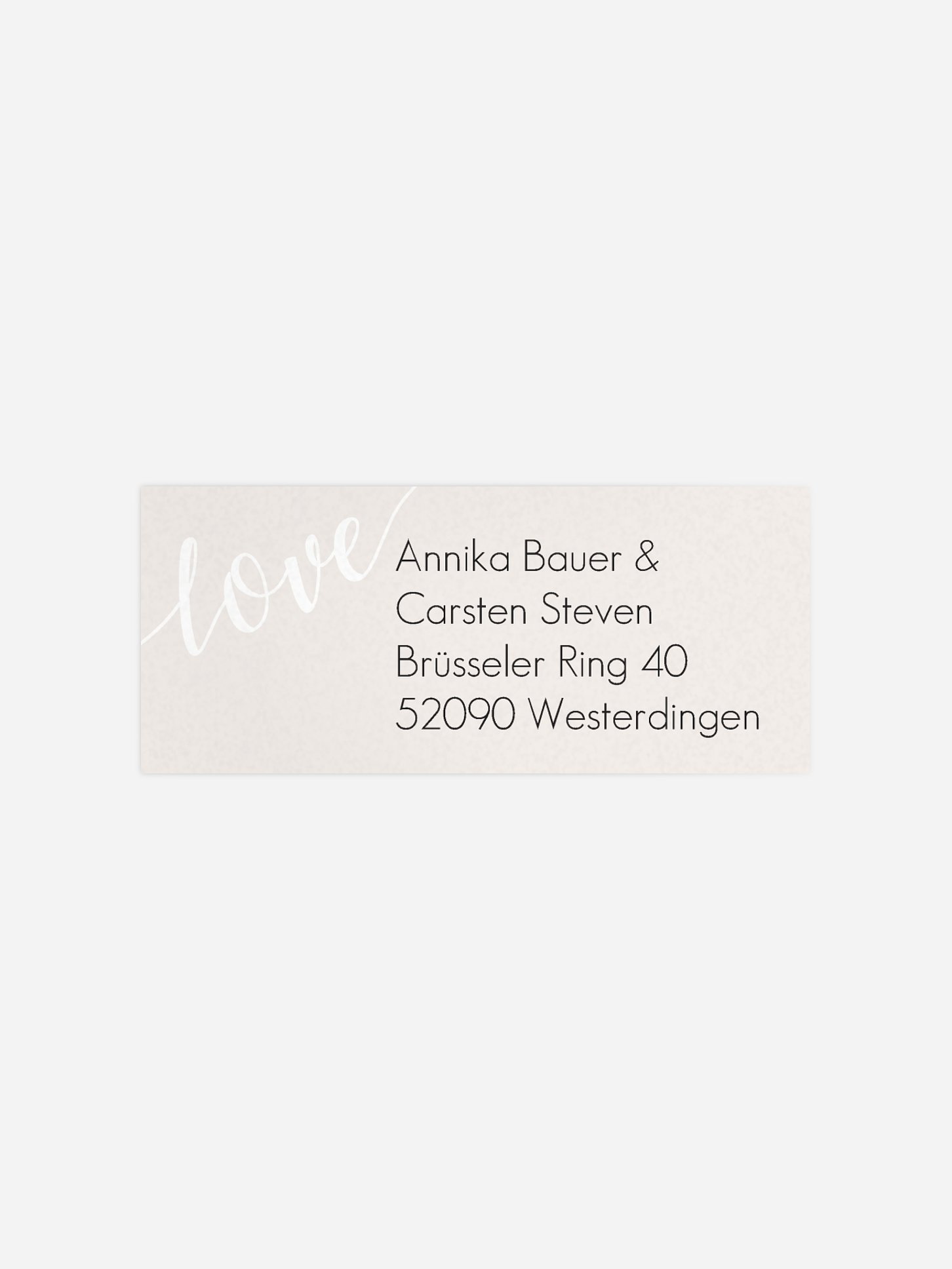 Absenderaufkleber Hochzeit Only Love