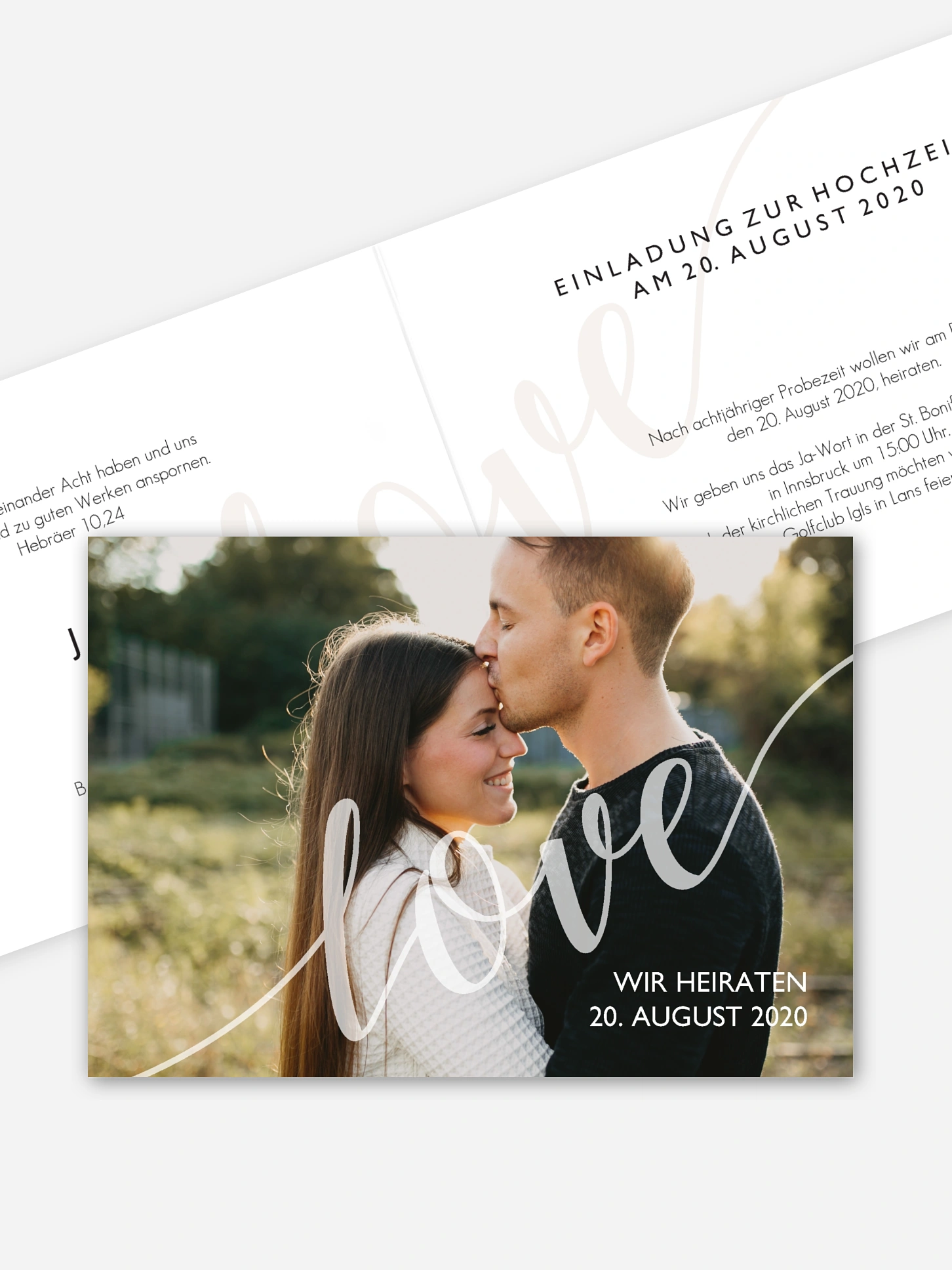 Hochzeitseinladung Only Love
