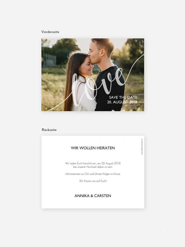 Save-the-Date Karte Only Love