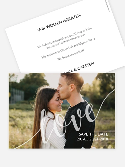 Save-the-Date Karte Only Love