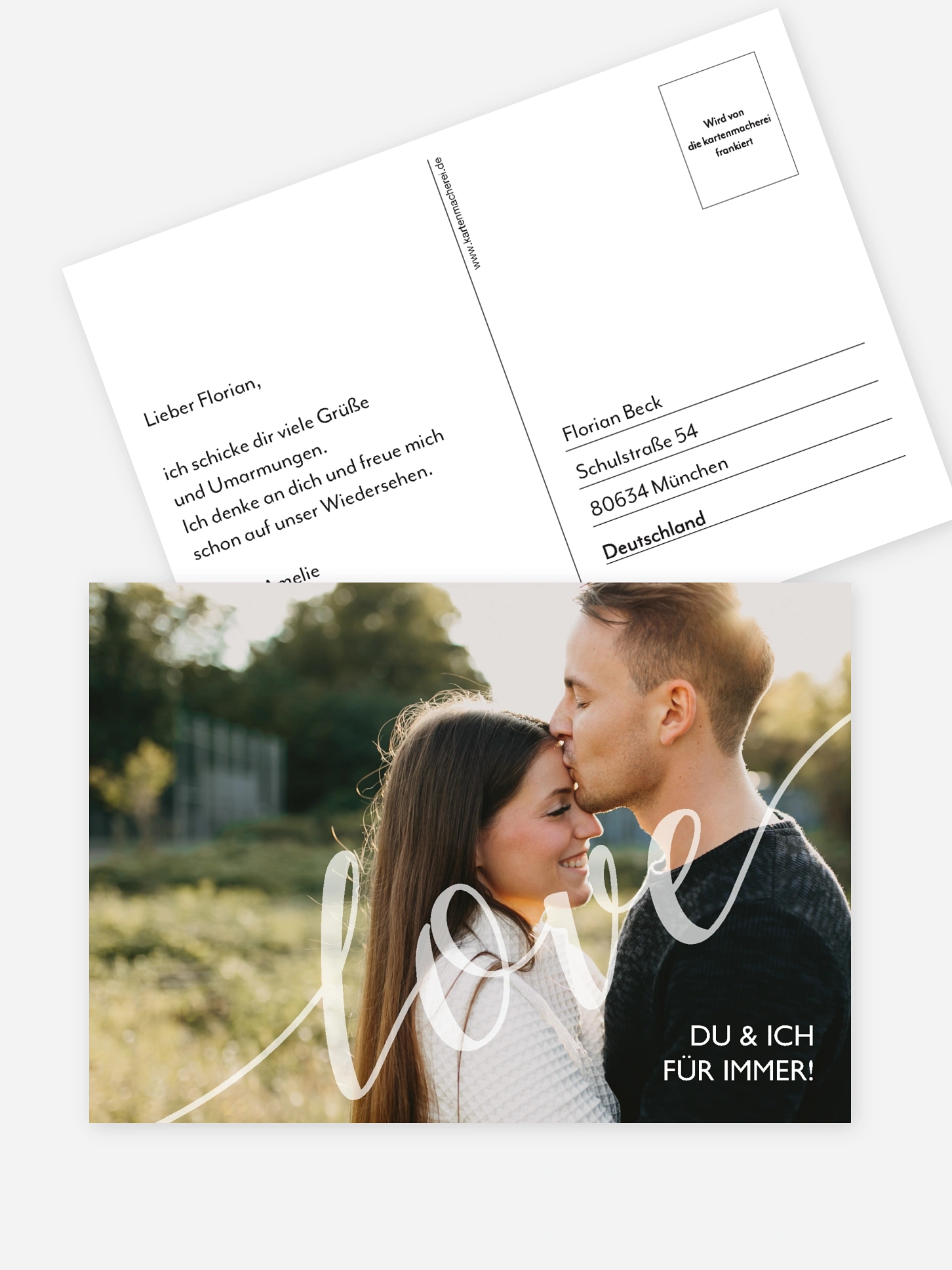 Postkarte Direktversand Only Love