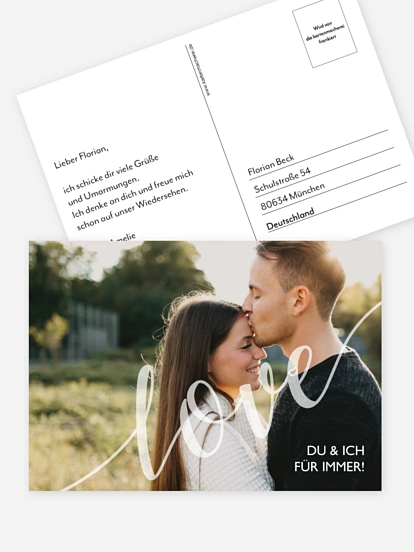 Postkarte Direktversand Only Love