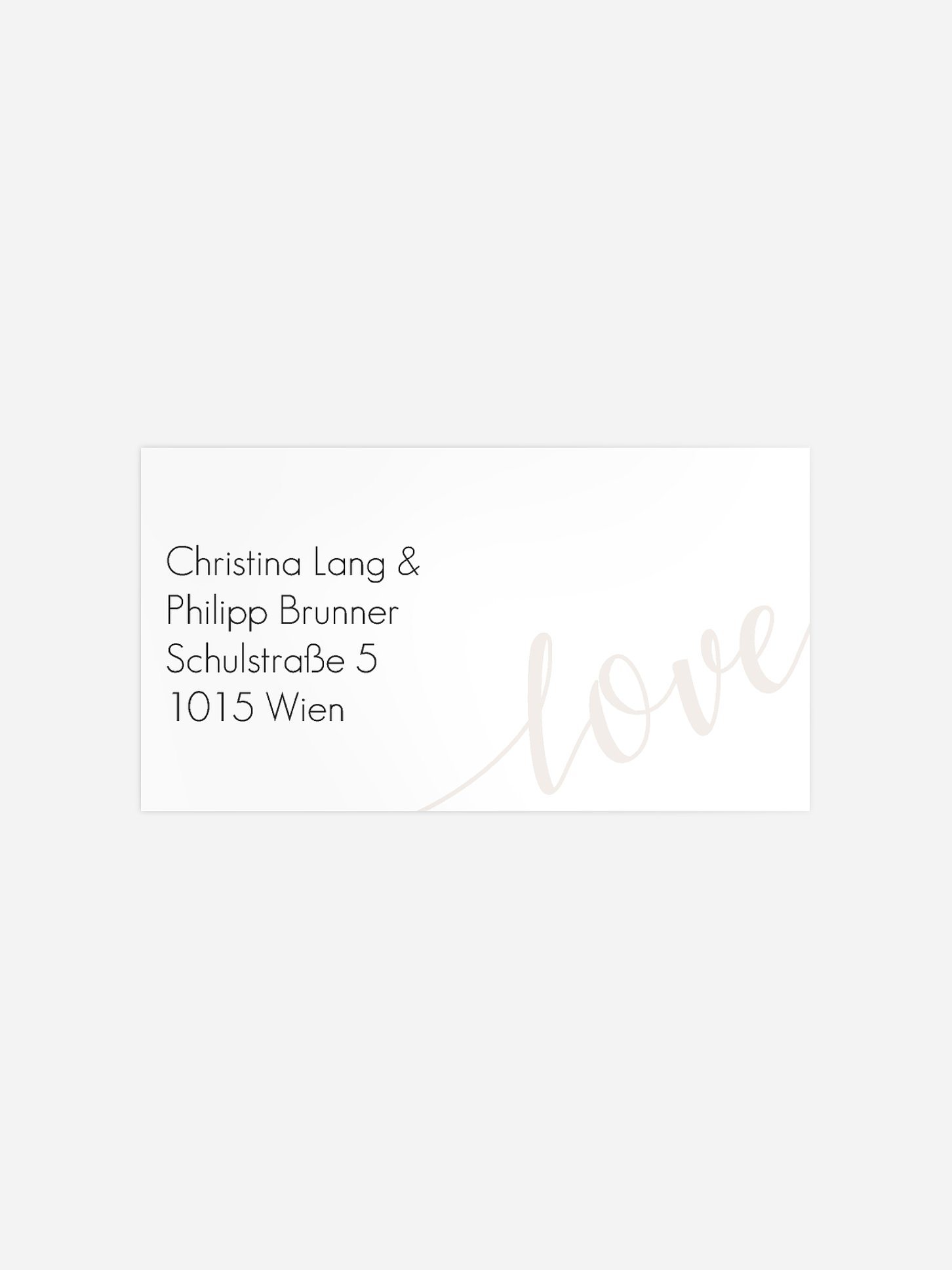 Empfängeraufkleber Hochzeit Only Love
