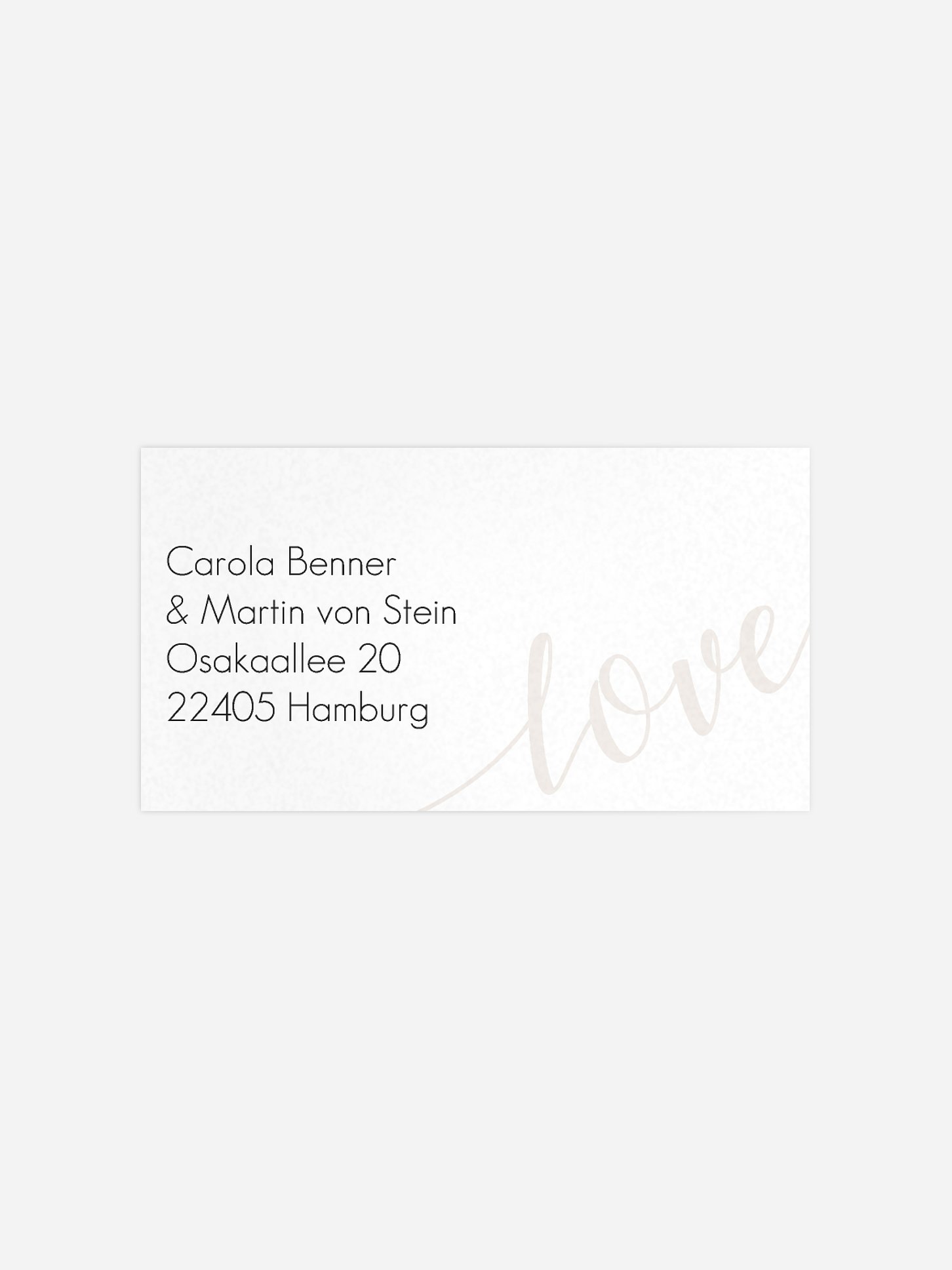 Empfängeraufkleber Hochzeit Only Love