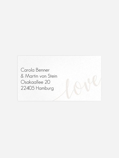 Empfängeraufkleber Hochzeit Only Love