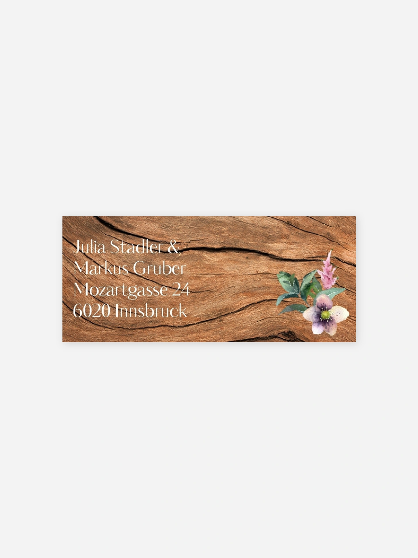 Absenderaufkleber Hochzeit Rustic Bloom