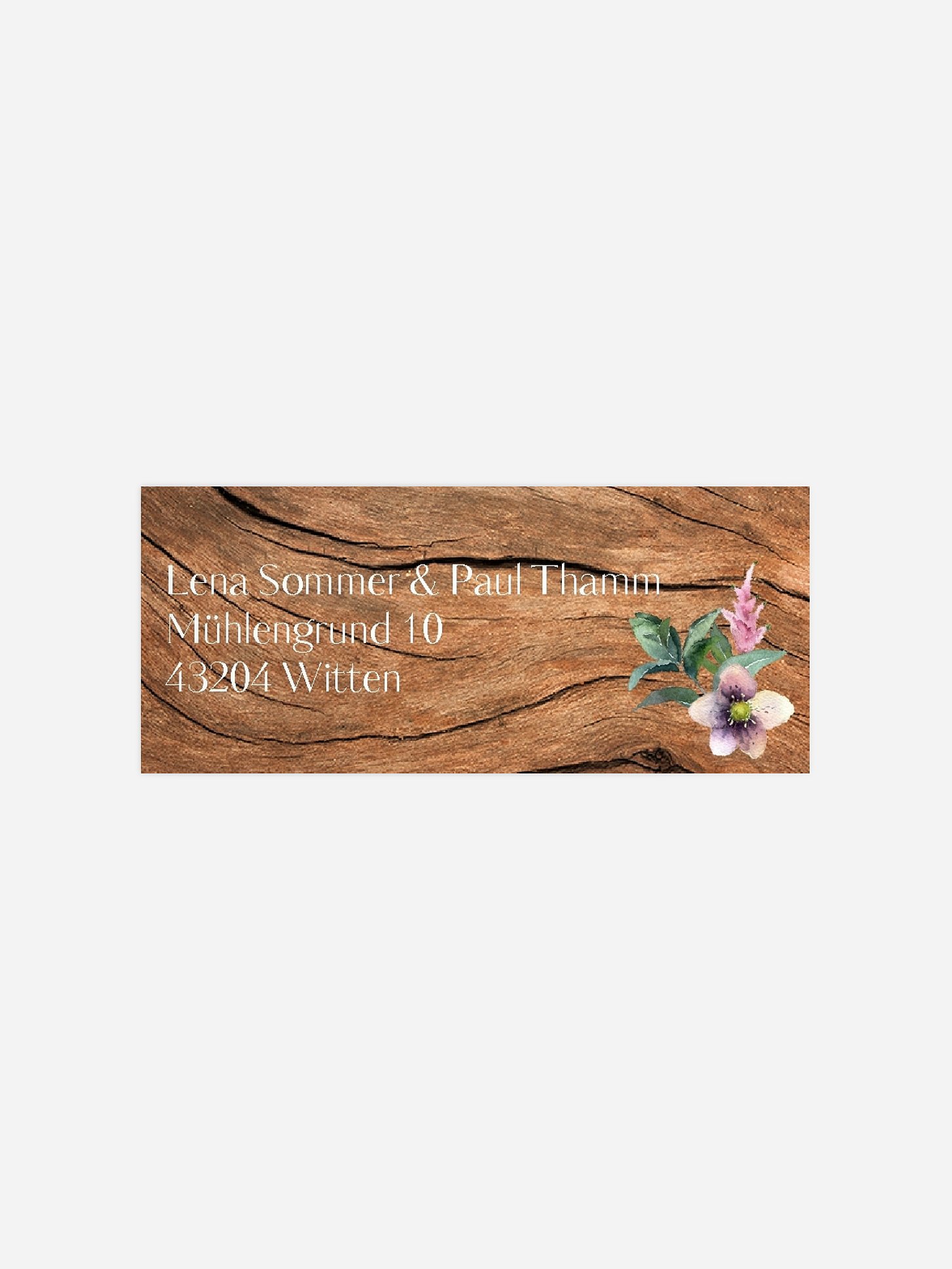 Absenderaufkleber Hochzeit Rustic Bloom