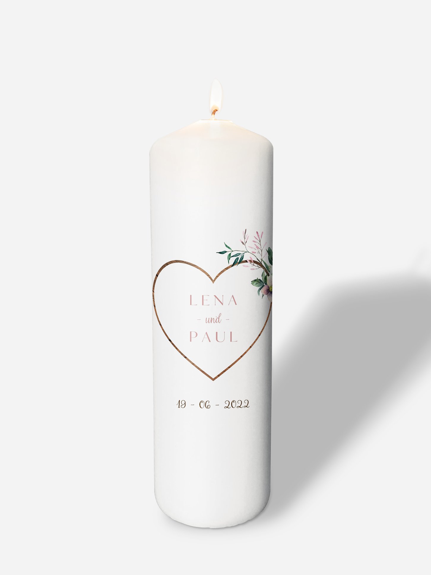 Hochzeitskerze Rustic Bloom