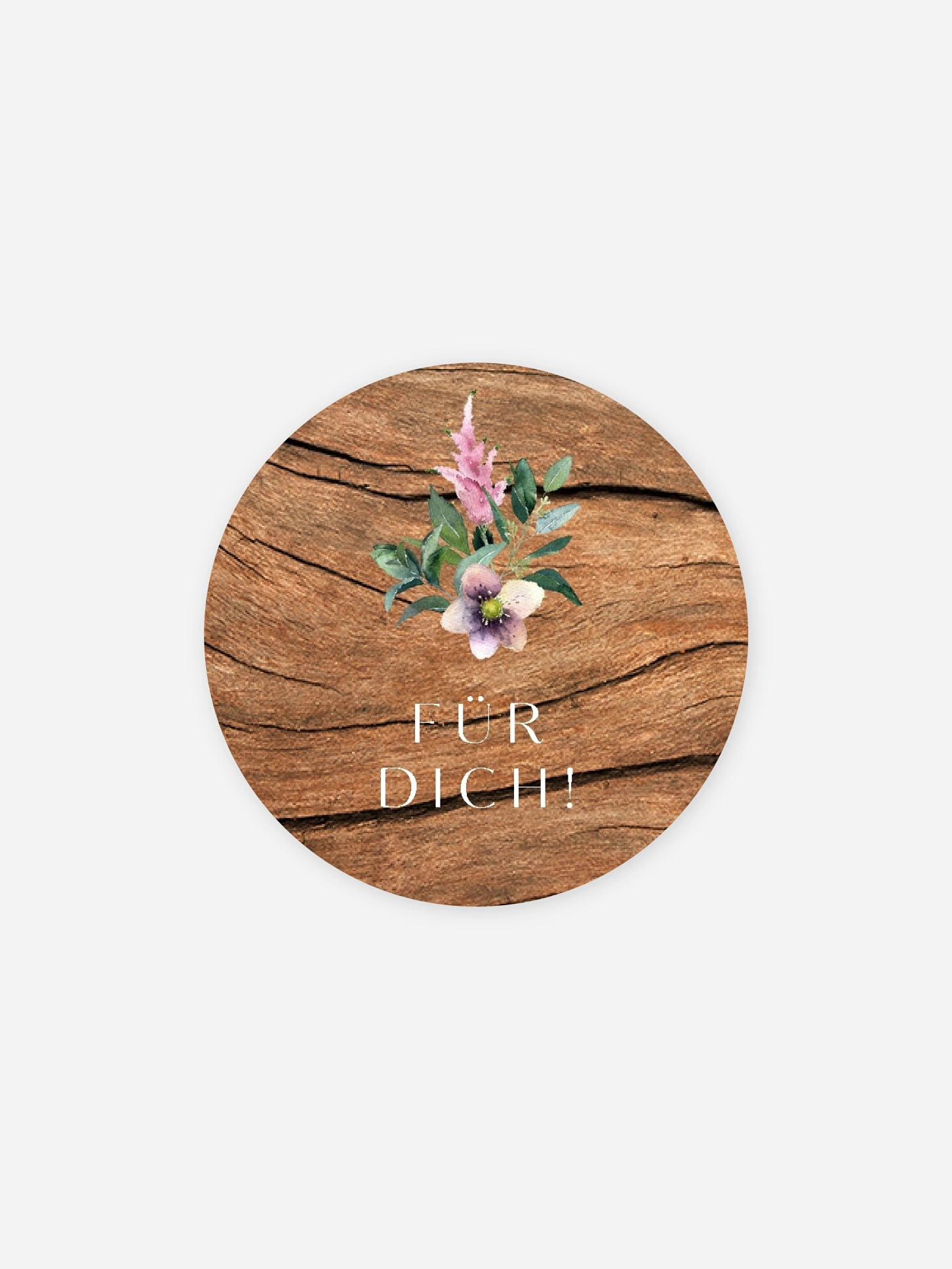 Geschenkaufkleber Hochzeit Rustic Bloom