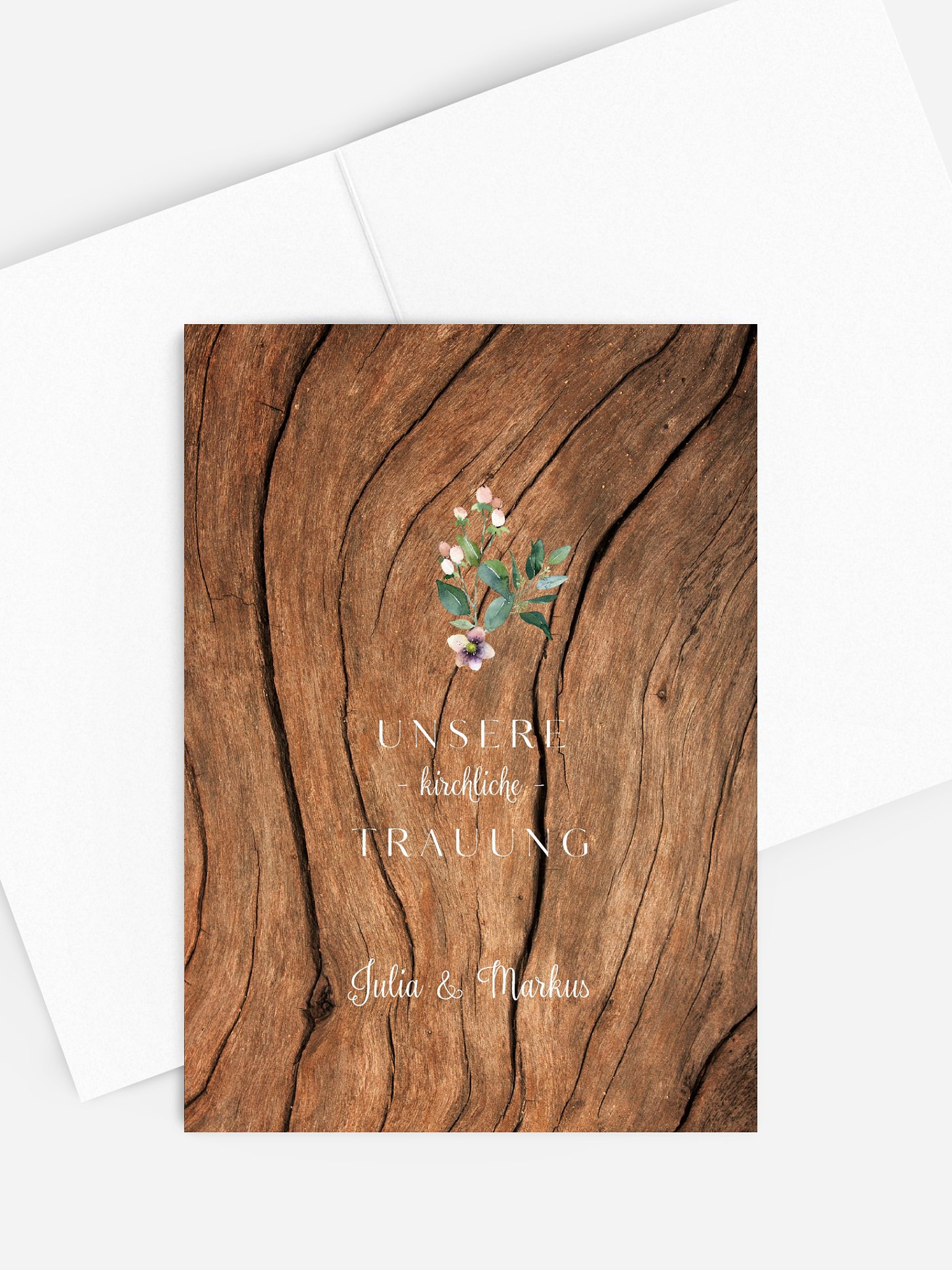 Kirchenheft Hochzeit Rustic Bloom