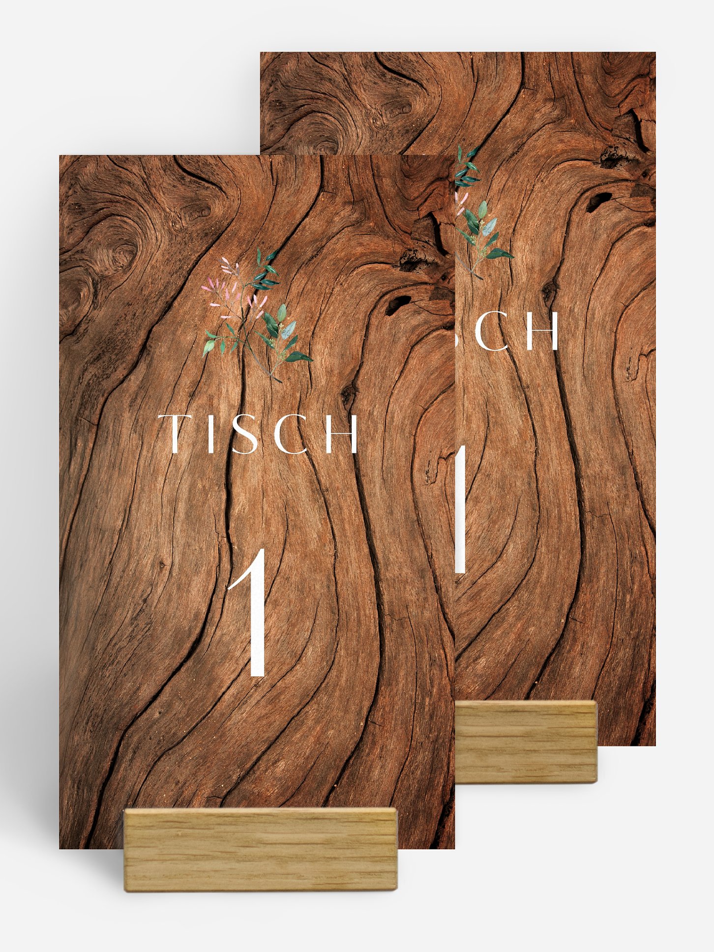 Tischnummer Rustic Bloom