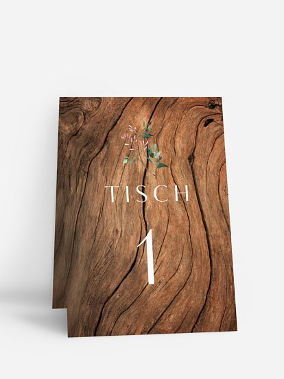 Tischnummer Rustic Bloom