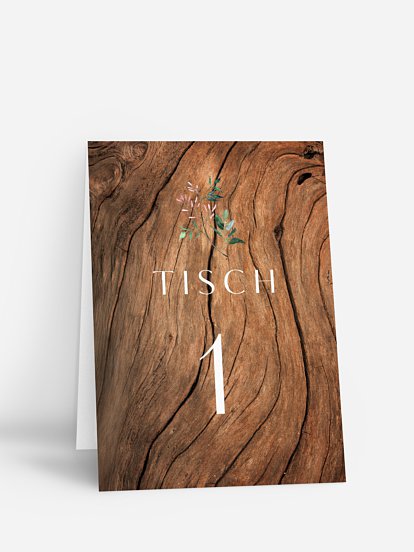 Tischnummer Rustic Bloom