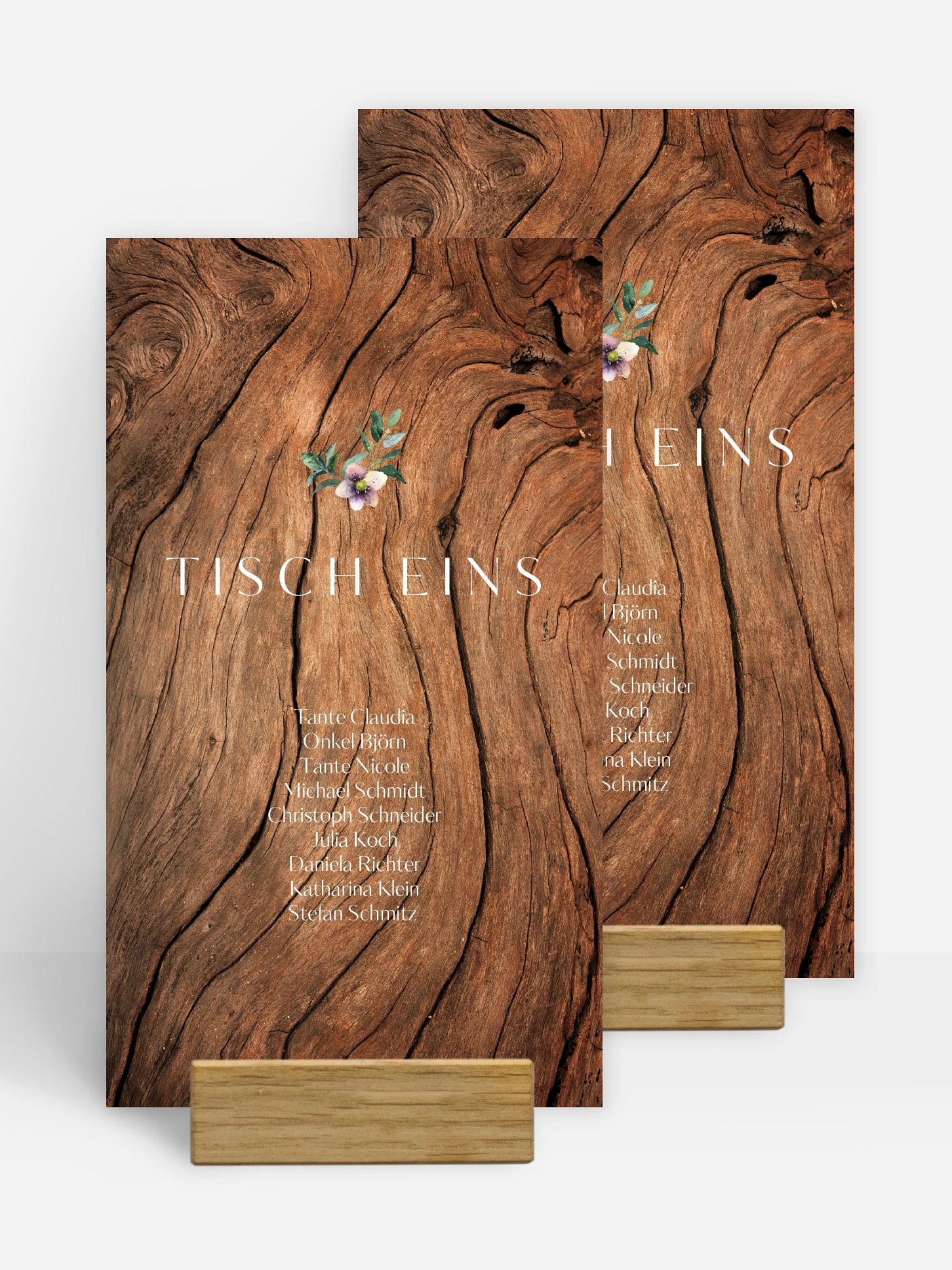 Gruppentischkarte Rustic Bloom