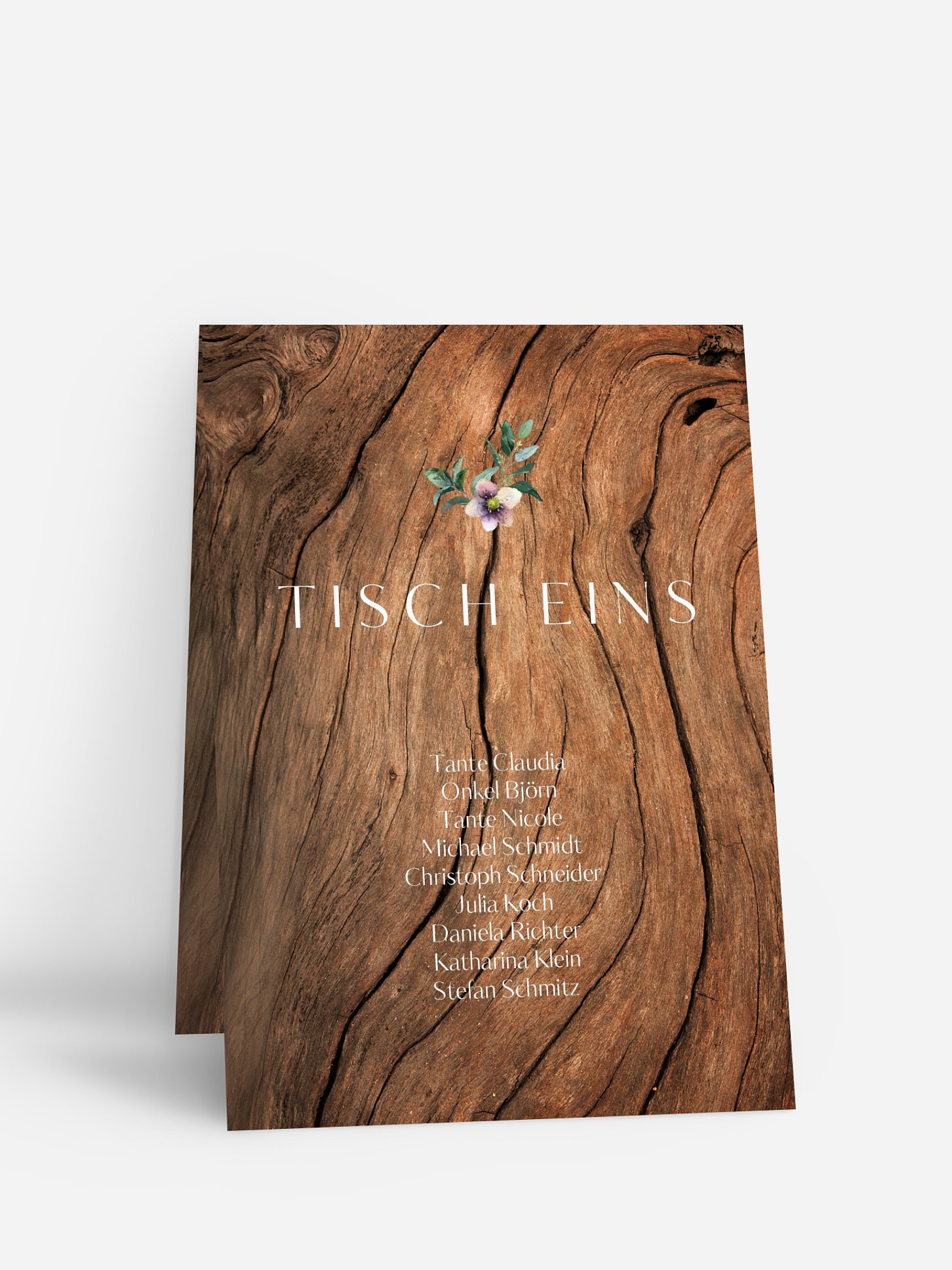 Gruppentischkarte Rustic Bloom
