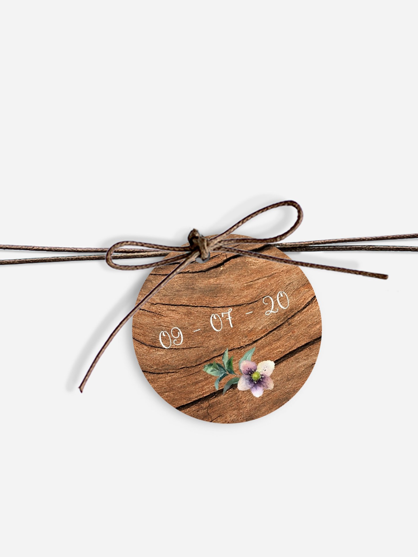 Anhänger mit Band zur Hochzeit Rustic Bloom