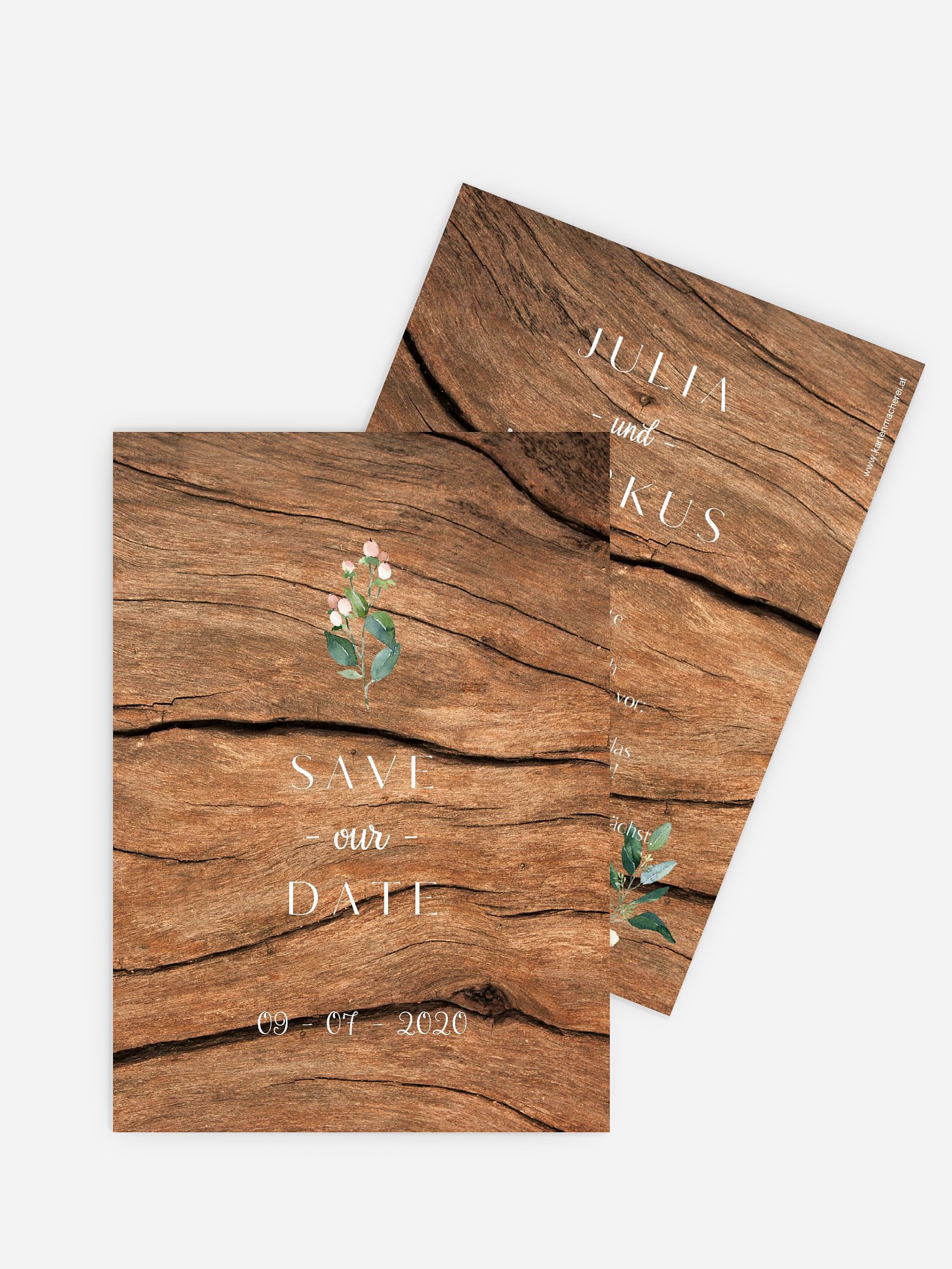Save-the-Date Karte Rustic Bloom