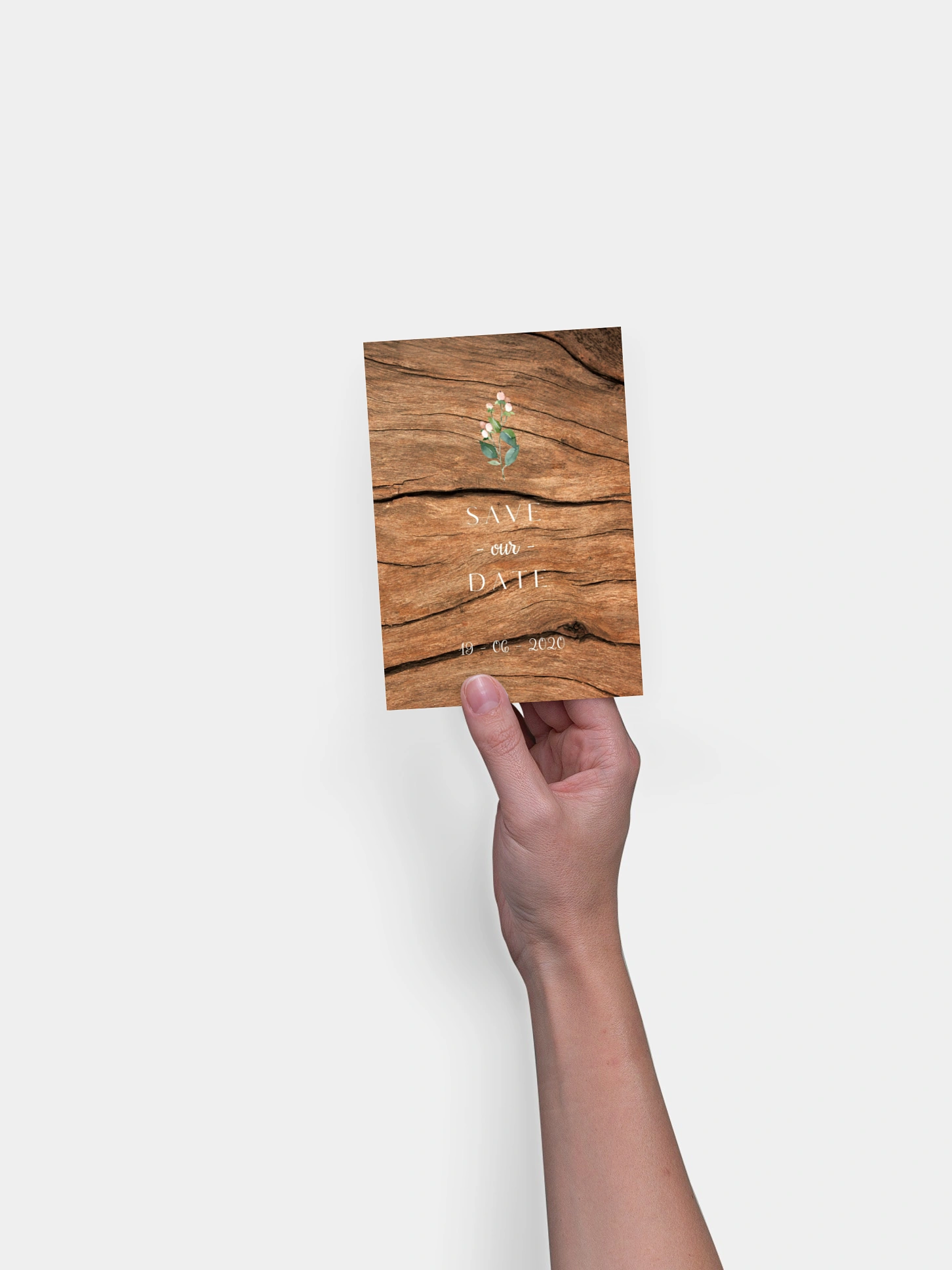 Save-the-Date Karte Rustic Bloom