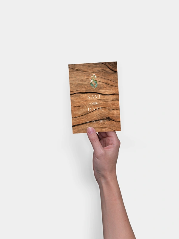 Save-the-Date Karte Rustic Bloom