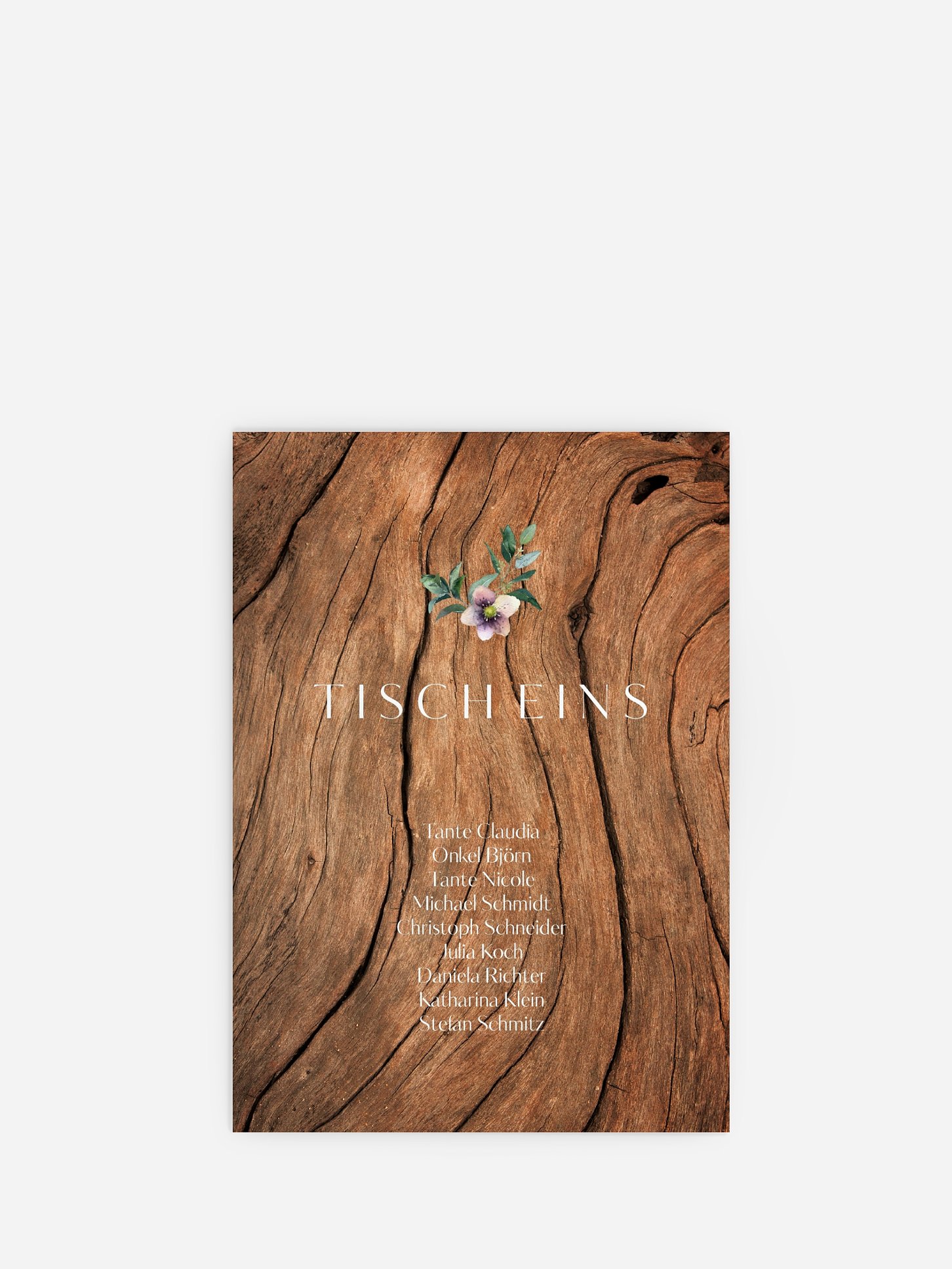 Sitzplan Kreativ Rustic Bloom