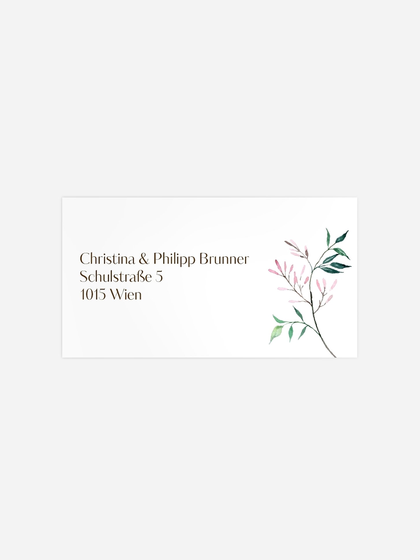 Empfängeraufkleber Hochzeit Rustic Bloom