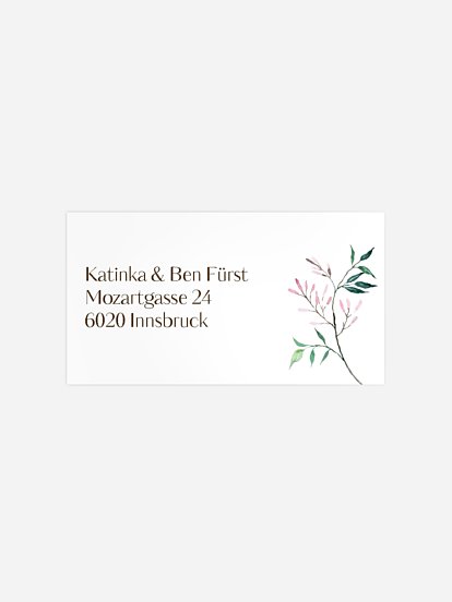 Empfängeraufkleber Silberhochzeit Rustic Bloom