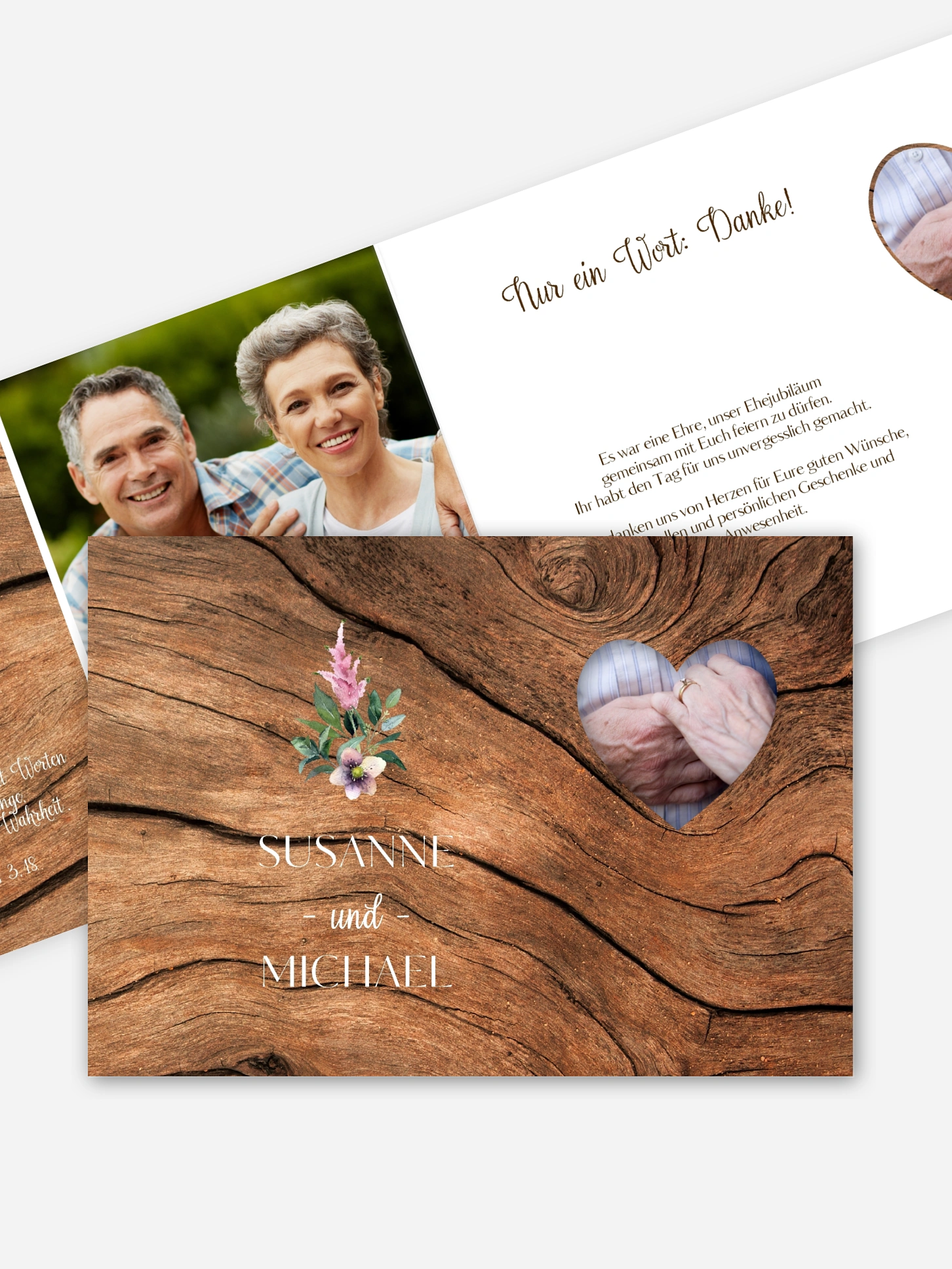 Danksagung zur Silberhochzeit Rustic Bloom
