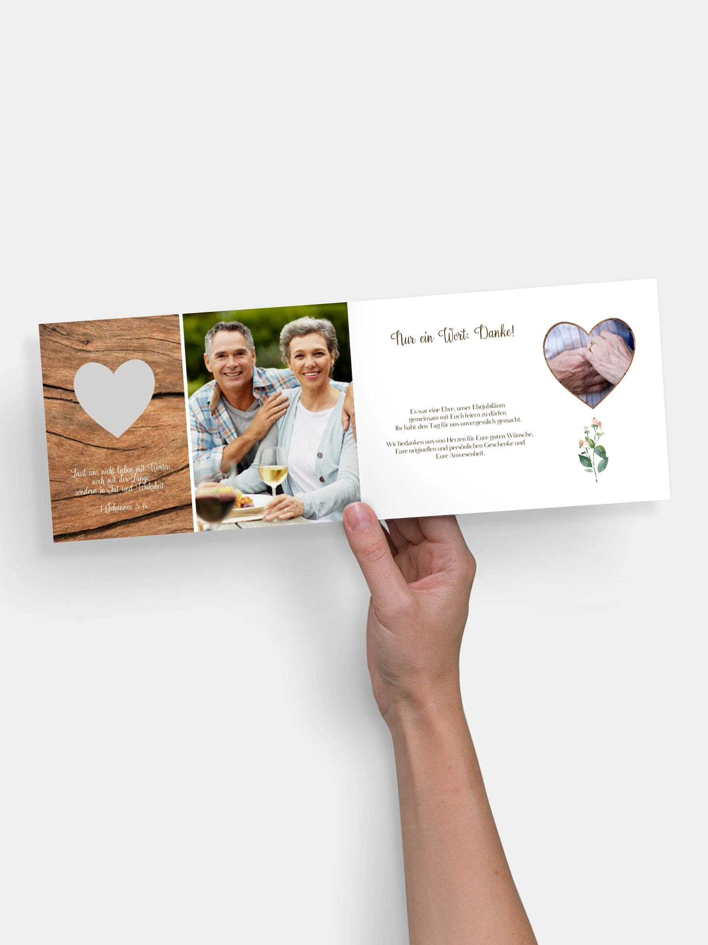 Danksagung zur Silberhochzeit Rustic Bloom