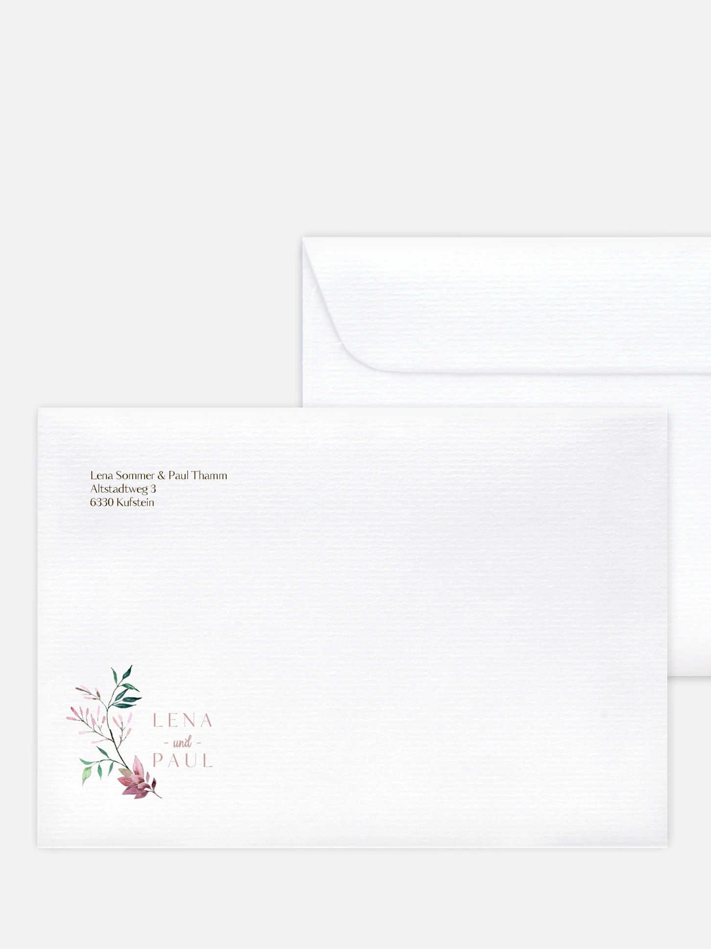 Briefumschlag mit Motiv Rustic Bloom