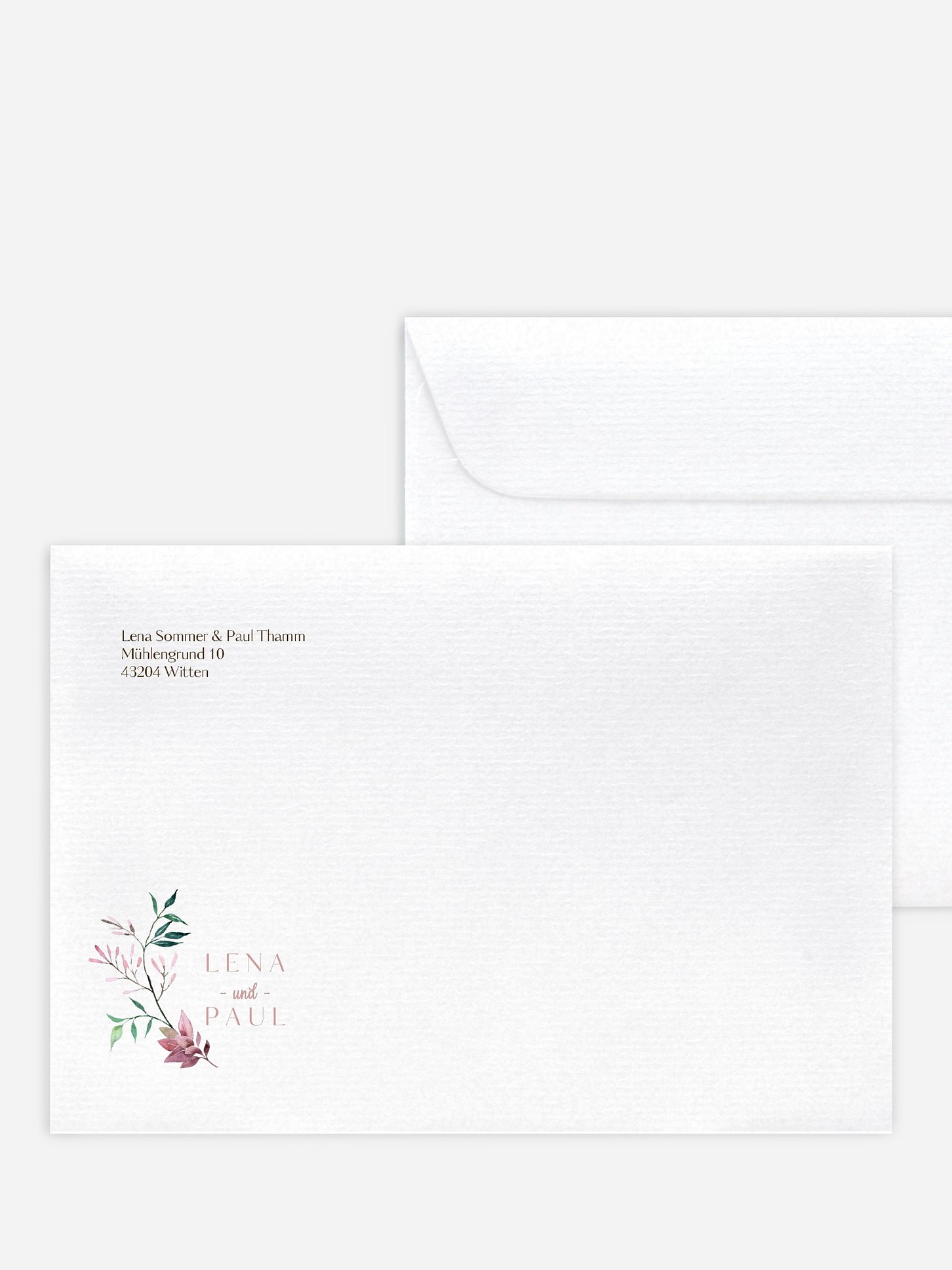 Briefumschlag mit Motiv Rustic Bloom