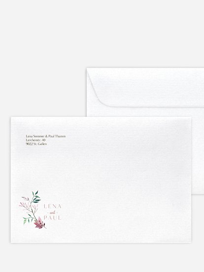 Briefumschlag mit Motiv Rustic Bloom