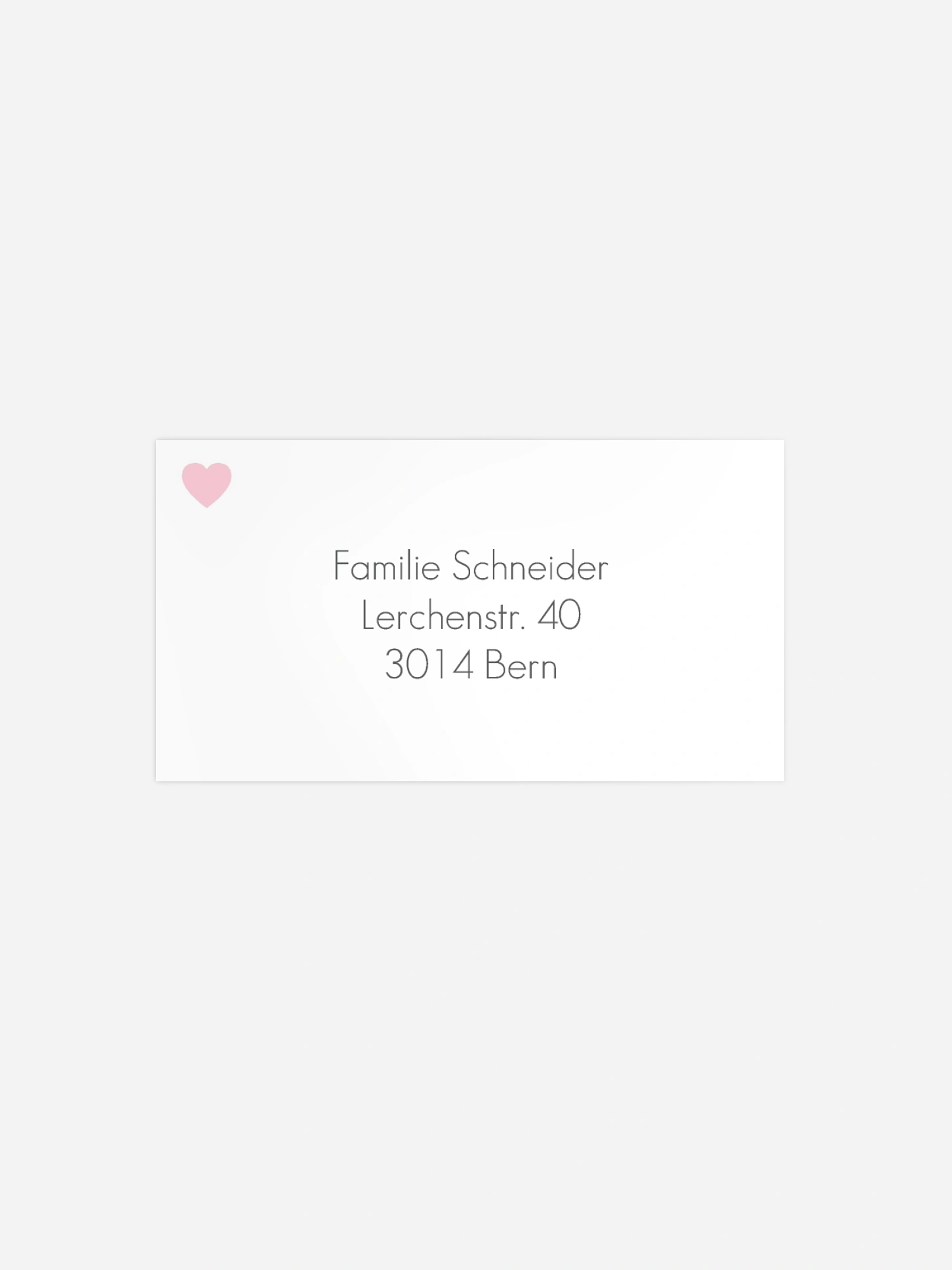Empfängeraufkleber Geburt Kleines Herz