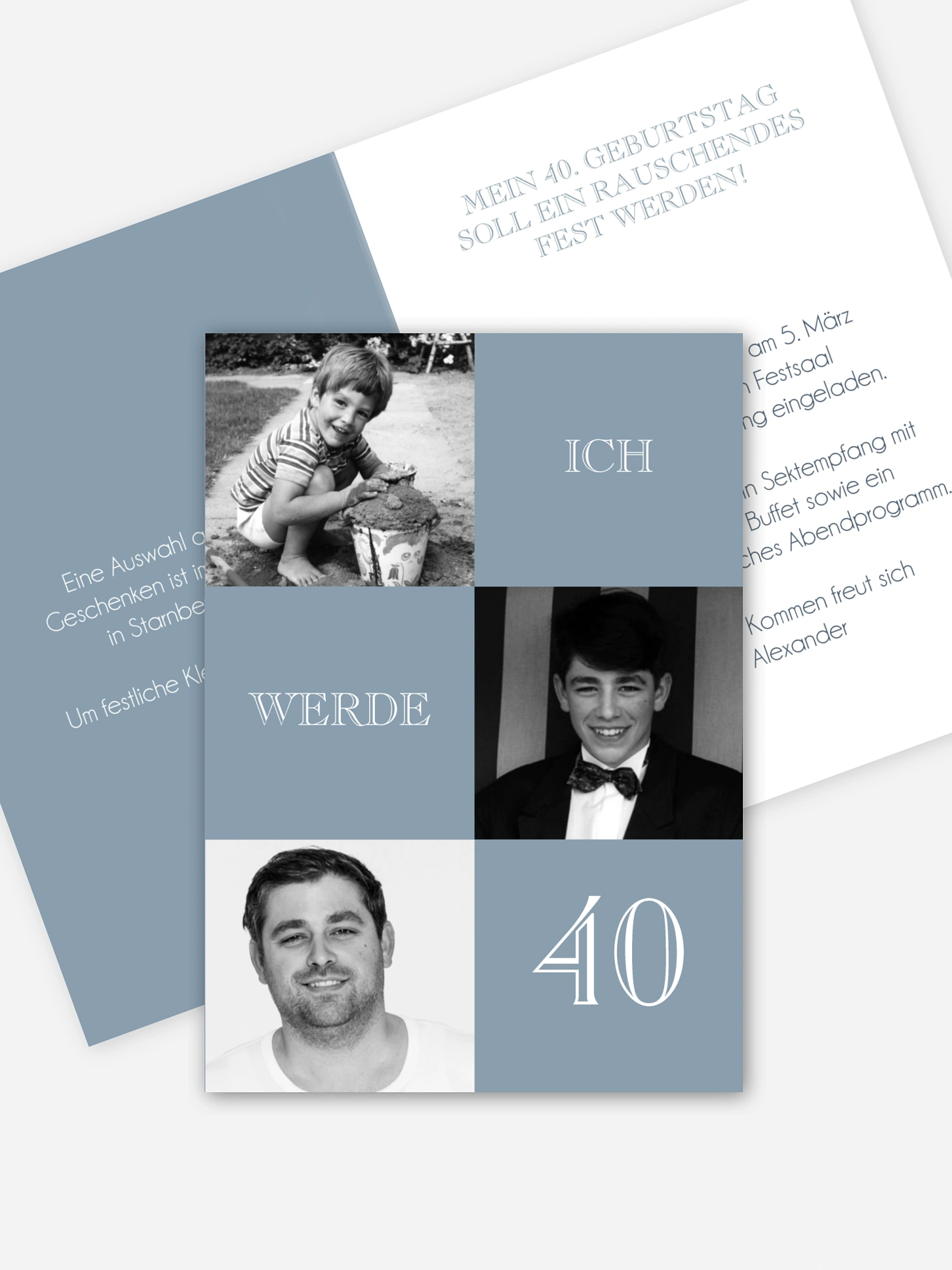 Einladung 40. Geburtstag Bildergeschichte