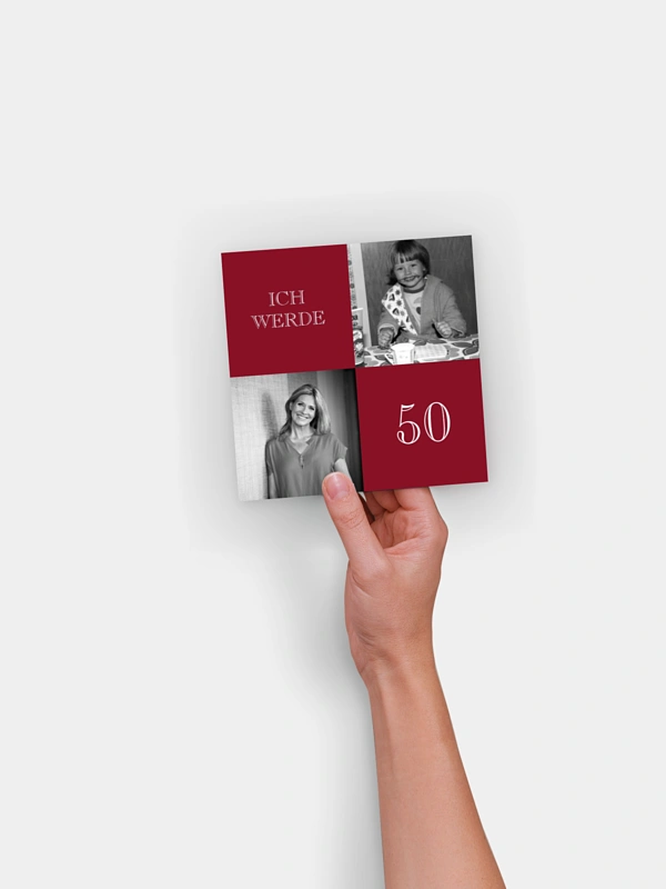 Einladung 50. Geburtstag Bildergeschichte