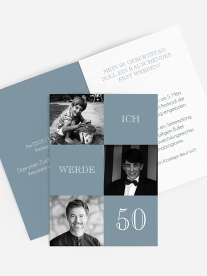 Einladung 50. Geburtstag Bildergeschichte